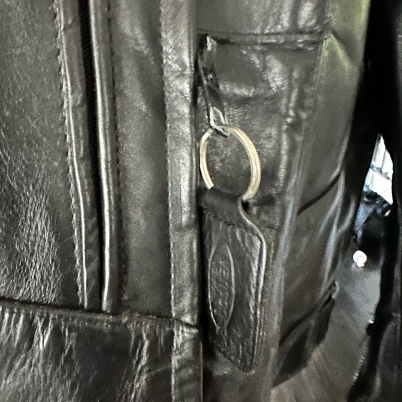 Vanson Black Leather Bomber Jacket - Picture 5 of 6